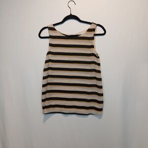 Ann Taylor Loft XS striped tank coastal nautical classic preppy beach sailor